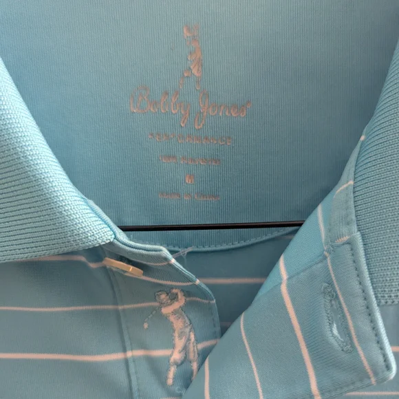 Bobby Jones Blue Polo Shirt with Stripes - Picture 2 of 3